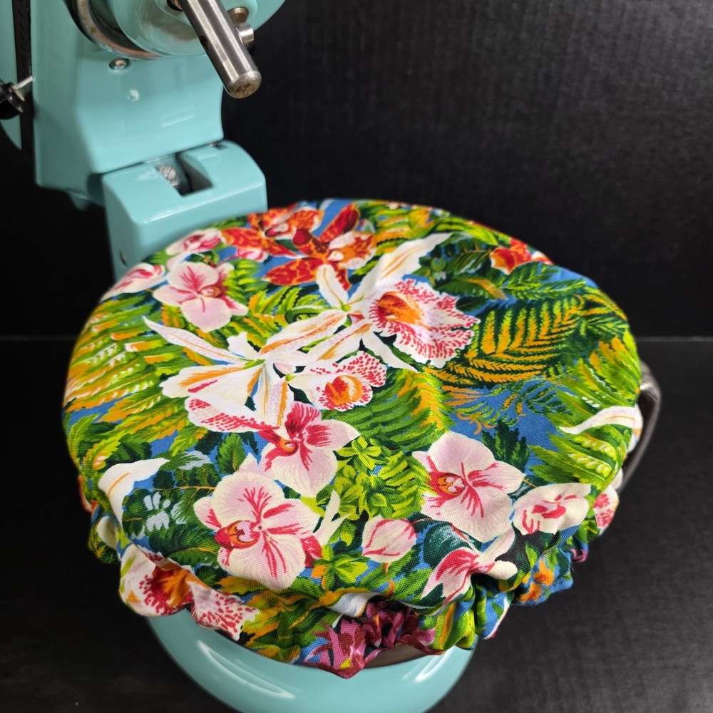 Tropical Flowers Green Dragonflies KitchenAid Mixer Mixing Bowl Cover Baking